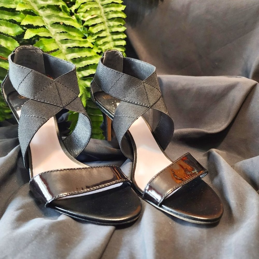 Johnston & Murphy® Women's Cross Strap Pump Sandals - Felicity - Black - Sz 9.5M